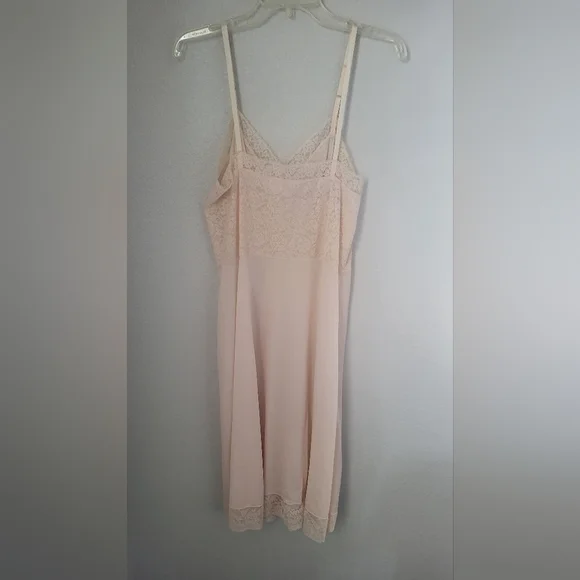 Vintage Van Raalte Nylon Philmy Slip with Lace Top/Lace Hem Size 36 Pale… - Picture 4 of 12